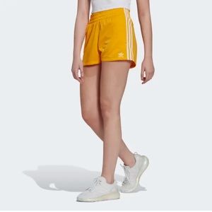NWT Yellow Adidas Stripe Shorts